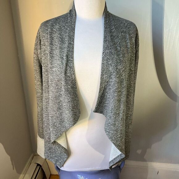 Cyrus Open Waterfall Lyn Sweater, M. Heather Grey - Picture 4 of 11